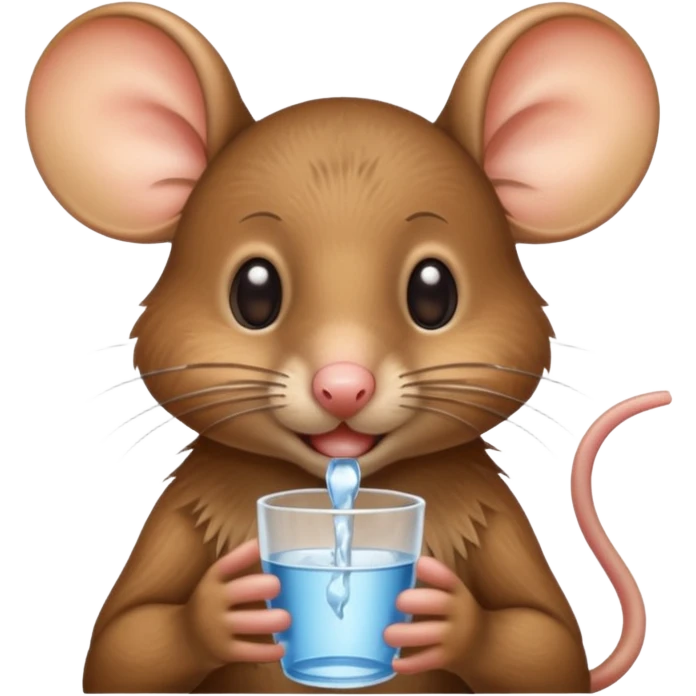 Thirsty mouse emoji