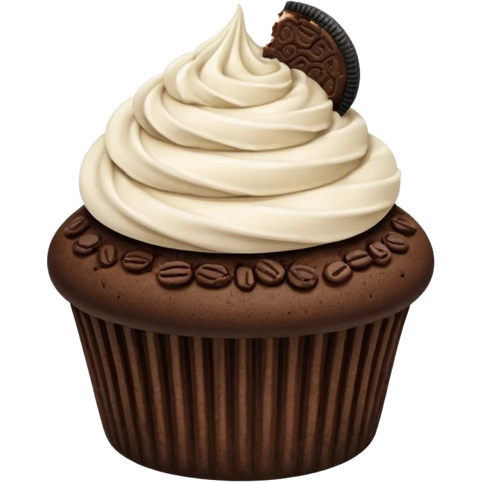 Coffee Oreo cupcake  emoji
