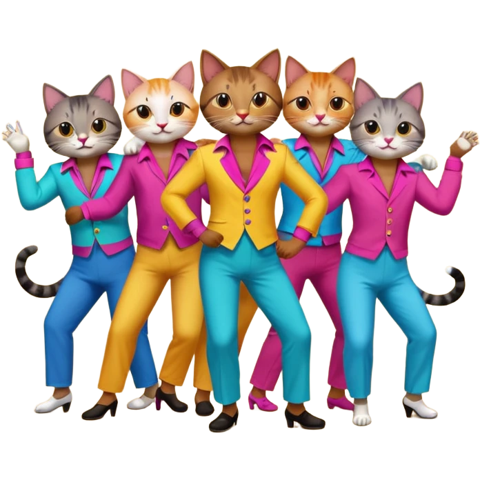 Cats salsa dancing in Miami emoji