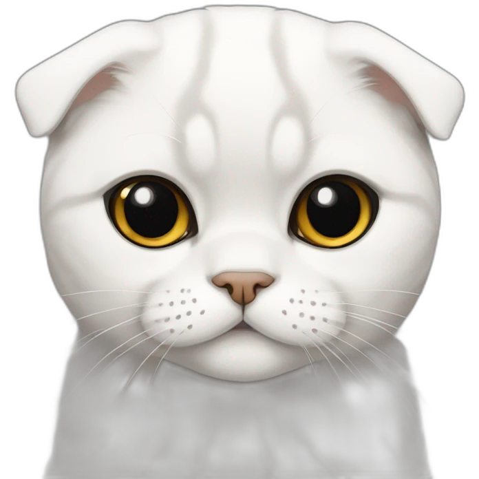 White Scottish Fold emoji