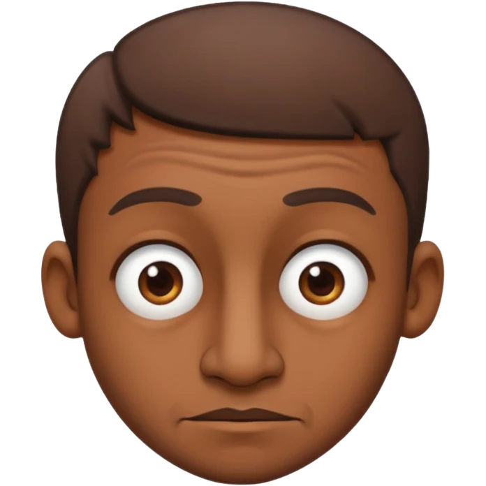 Ugly guy with brown short hair and a big nose emoji