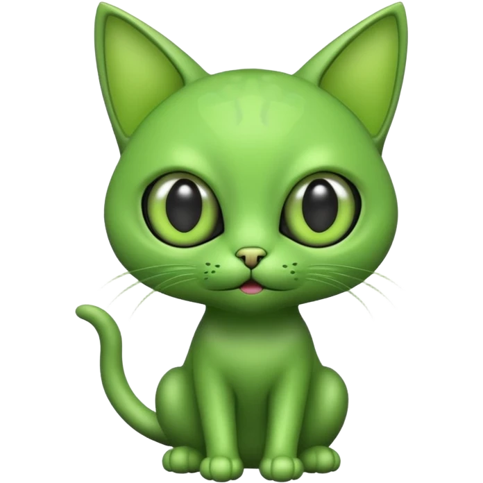 Green alien cat emoji