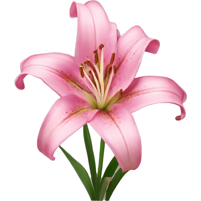pink lily emoji