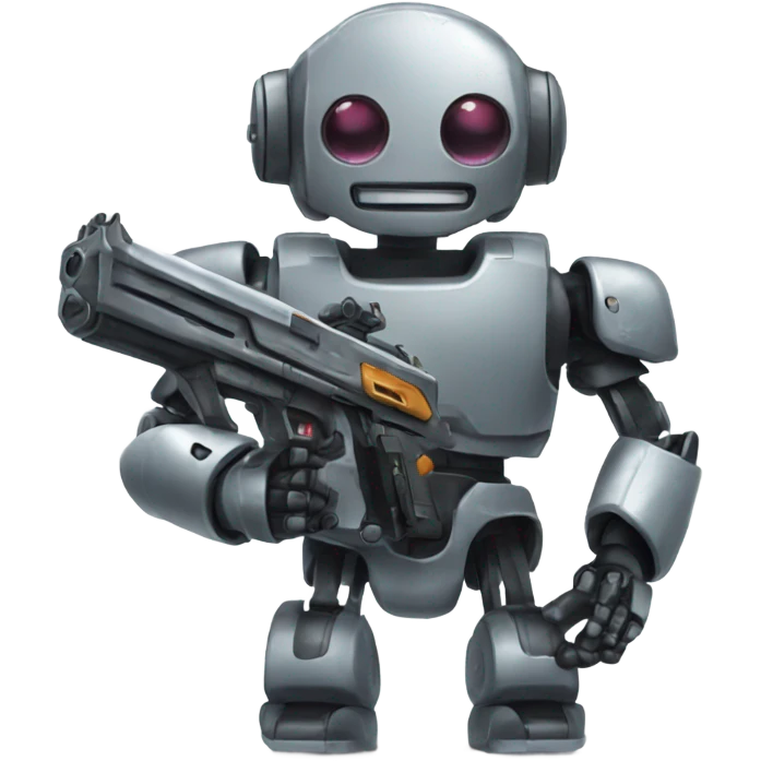 Robot with gun emoji