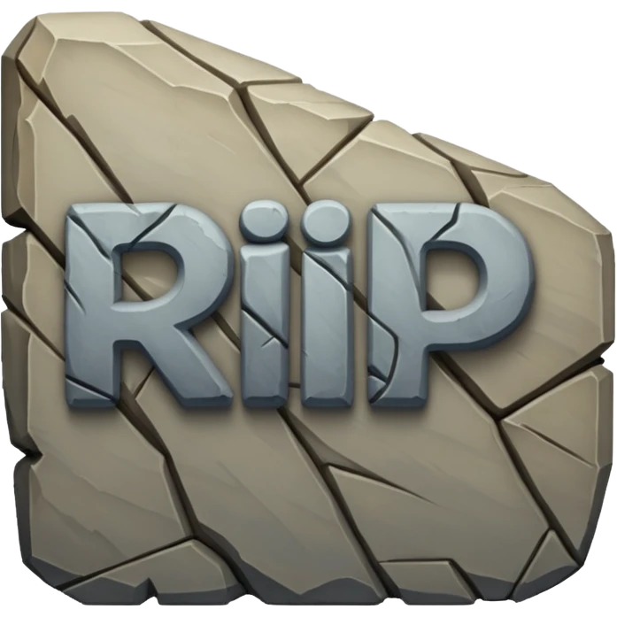 The words RIP emoji
