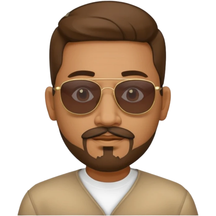 Indian man with Goatee and sunglasses emoji