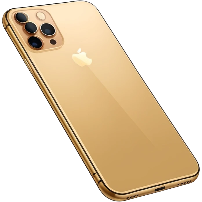 Gold iPhone 16 Pro Max backview emoji
