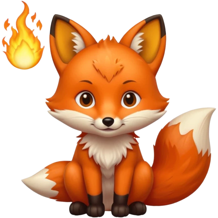 Baby fox holding a burning sun ☀️🦊 emoji