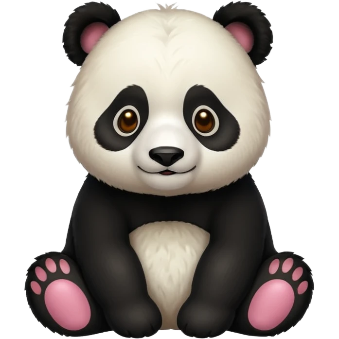 panda that is fully amber-coloured emoji