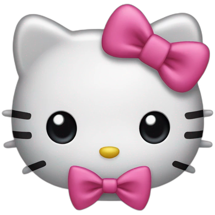Hello kitty with two bow tie emoji