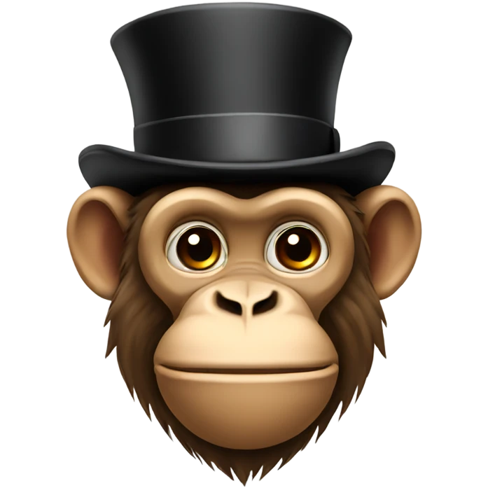 Monkey with a top hat emoji
