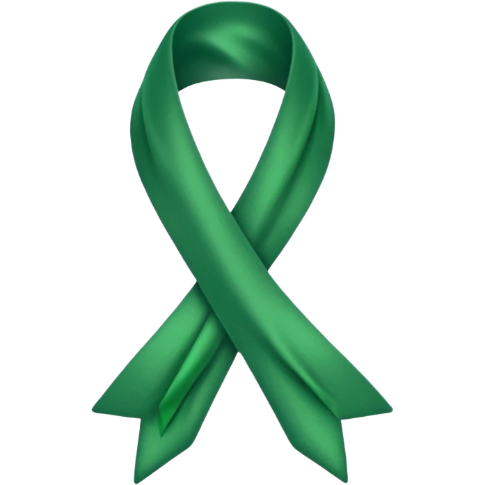 green cancer ribbon emoji