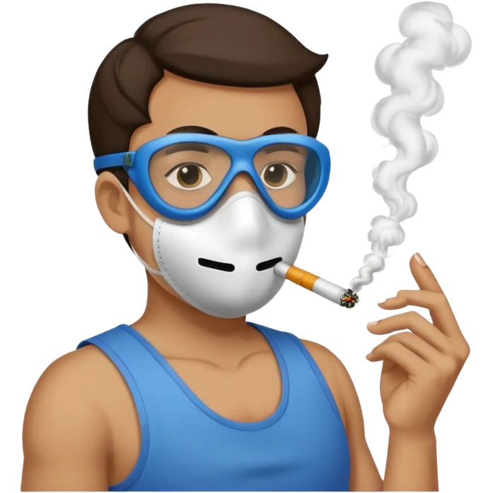 Smoking a noz tank emoji