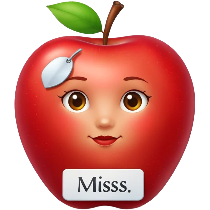apple for a teacher with a “miss martinez” name  emoji