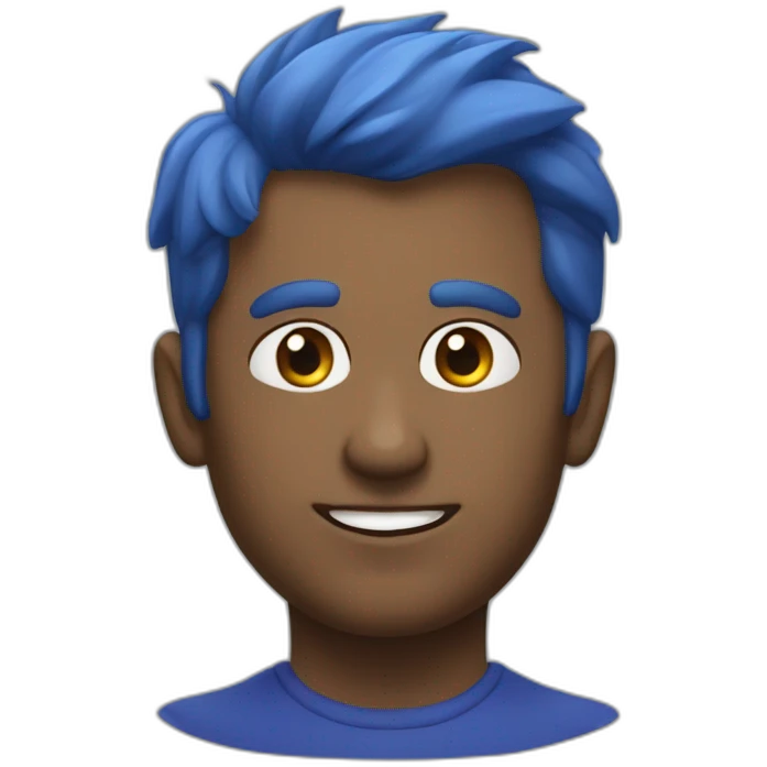 Homme chauve aux yeux bleus emoji