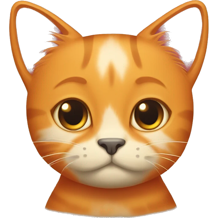 Big orange cat AND small tricolour kitty emoji