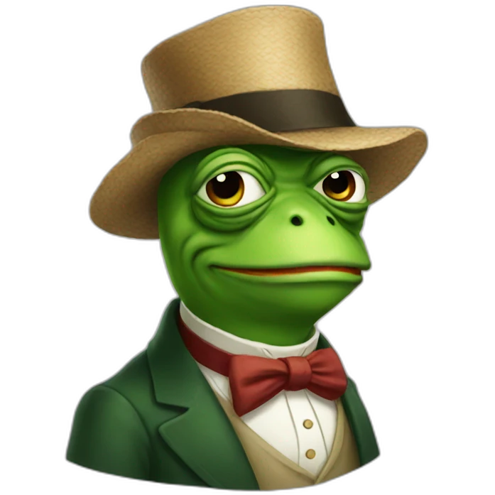 distinguished pepe emoji