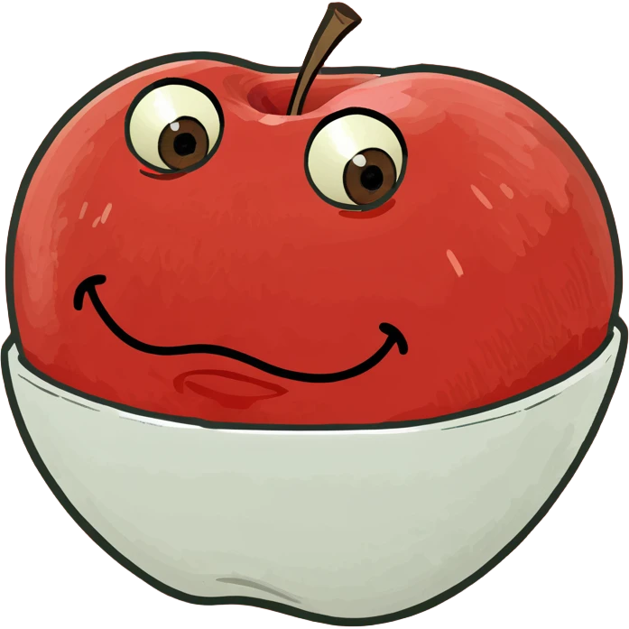 Bruised red apple emoji