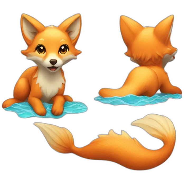 Mermaid fox emoji