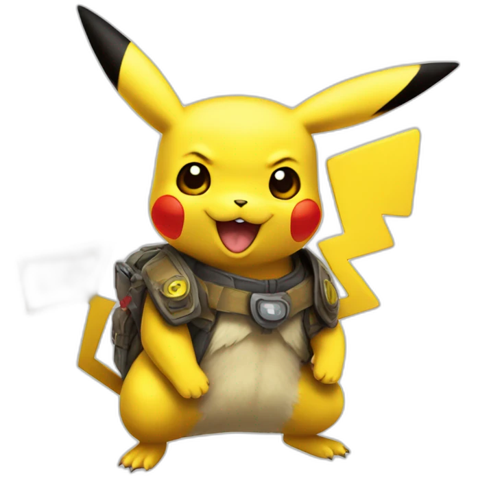 Pikachu sur dracofeu emoji