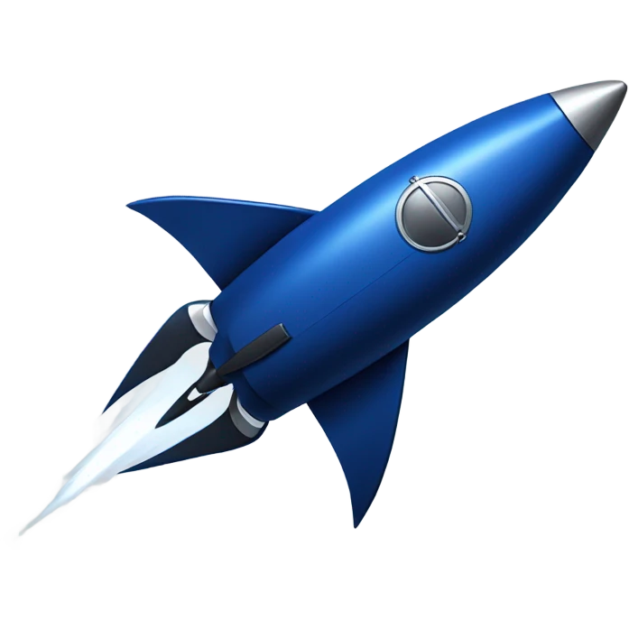 dark blue 
rocket emoji