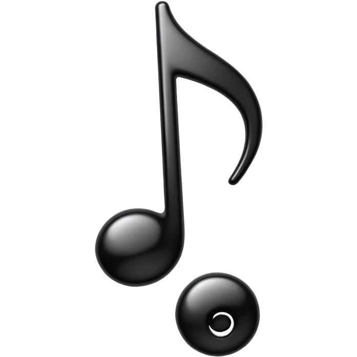 black music note emoji