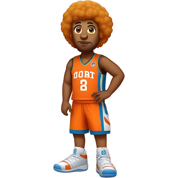 Chicken nugget in a basketball uniform emoji