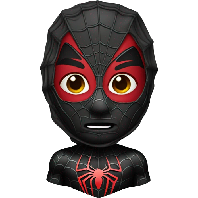 Spiderman black costume  emoji