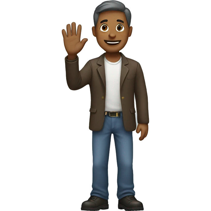 Man waving emoji