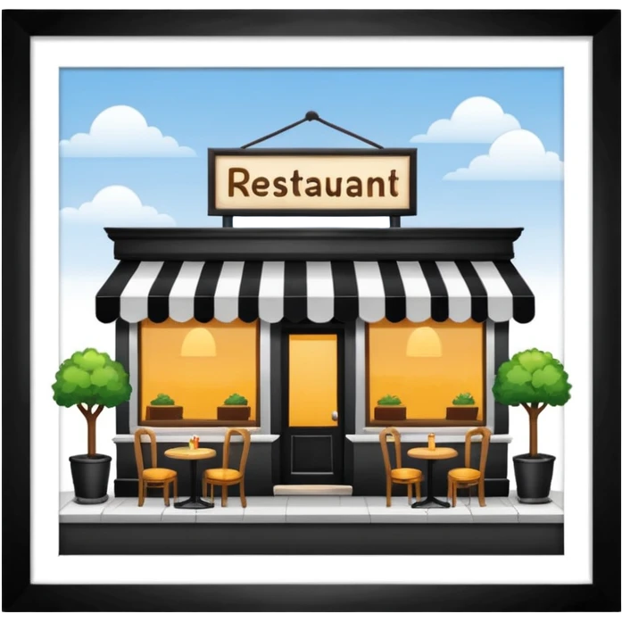 restaurant outside emoji
