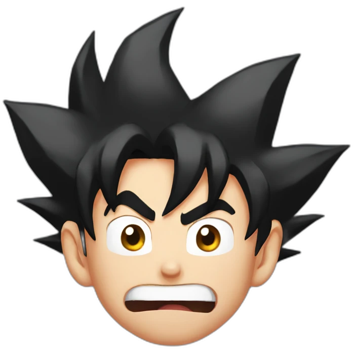 Goku scared emoji