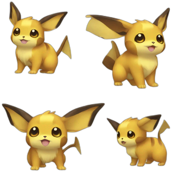 Raichu mixed with Eevee emoji