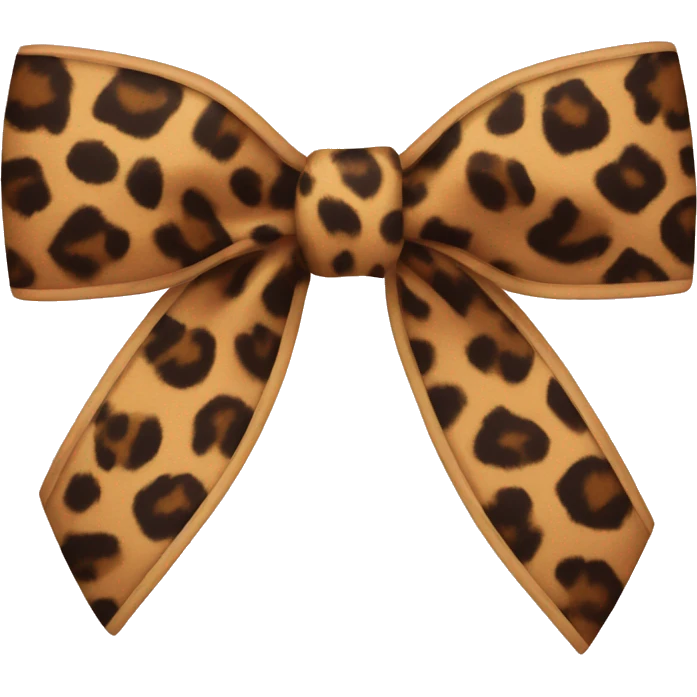 Leopard print bow emoji