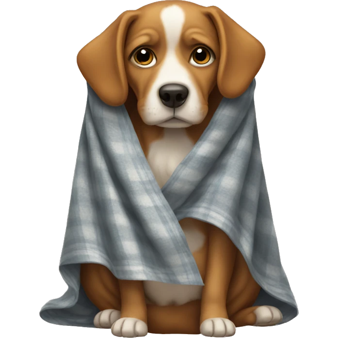 Dog in a blacket  emoji