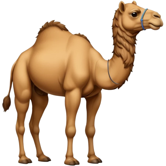 High resolution camel without fur emoji