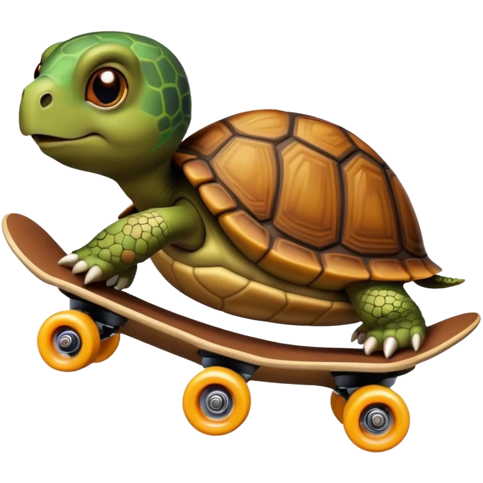 turtle skateboarding  emoji