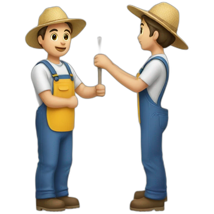 farmer-cleaning-code emoji