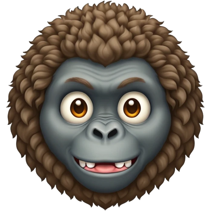 Gorila com cara de saci emoji