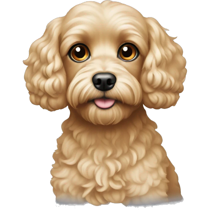 Blonde cavapoo emoji