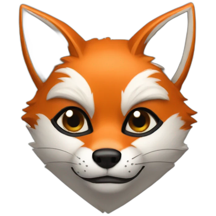 fox with a superhero mask emoji