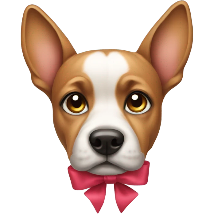 Dog with bows emoji