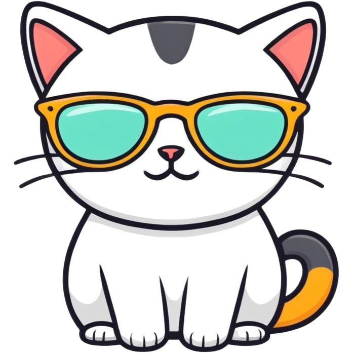 Cat with sunglasses emoji