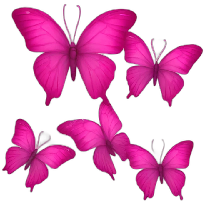 Pink butterflies  emoji
