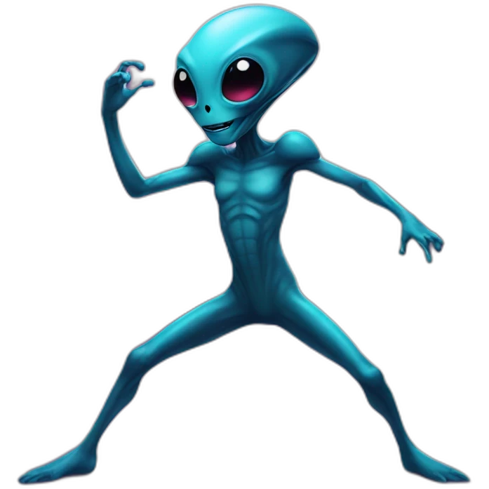 Dancing alien emoji