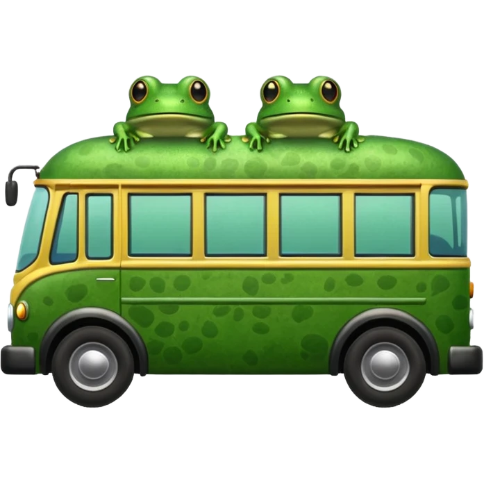 Frog bus emoji
