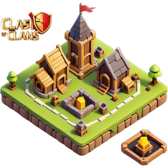 Clash of Clans aesthetic: Cinematic Playful 3D Isometric Scroll Emoji, rendered in a 3D vector-style similar to standard emojis with minimal shading and bold, simplified shapes. A compact, distinct form with signature details, softly glowing with a fantasy RPG magic charm. Simplified yet unmistakably iconic, highly detailed and consistent, glowing with a soft radiance and high shine. Stylized with a touch of heroic grandeur and a soft glowing outline, capturing the essence of a beloved gaming relic with a friendly, playful manner! emoji