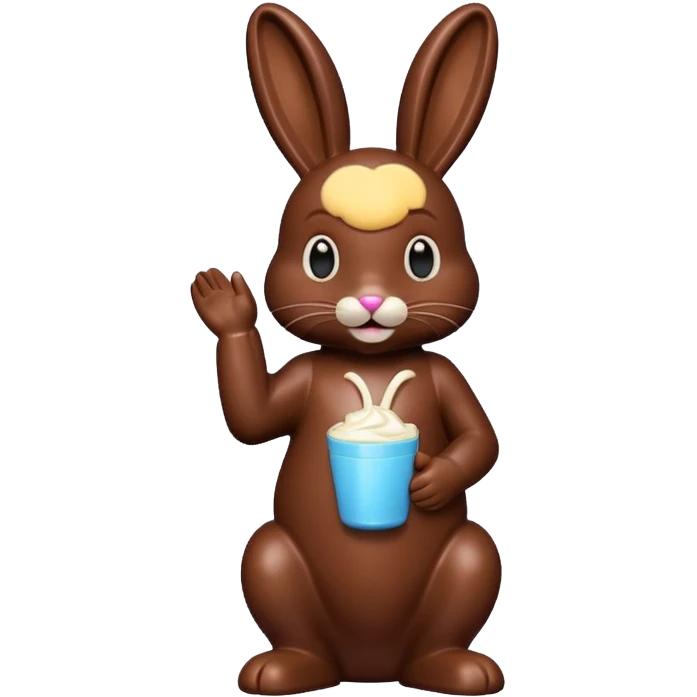 chocolate easter bunny emoji