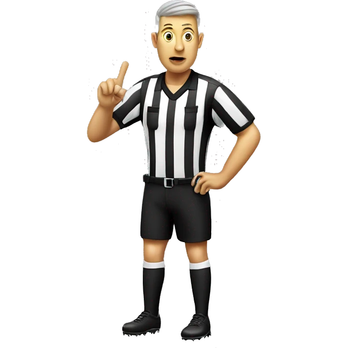 Soccer referee to whistle the kick-off  emoji