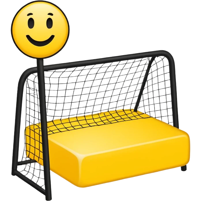 Word “Goal” sign comic style yellow emoji