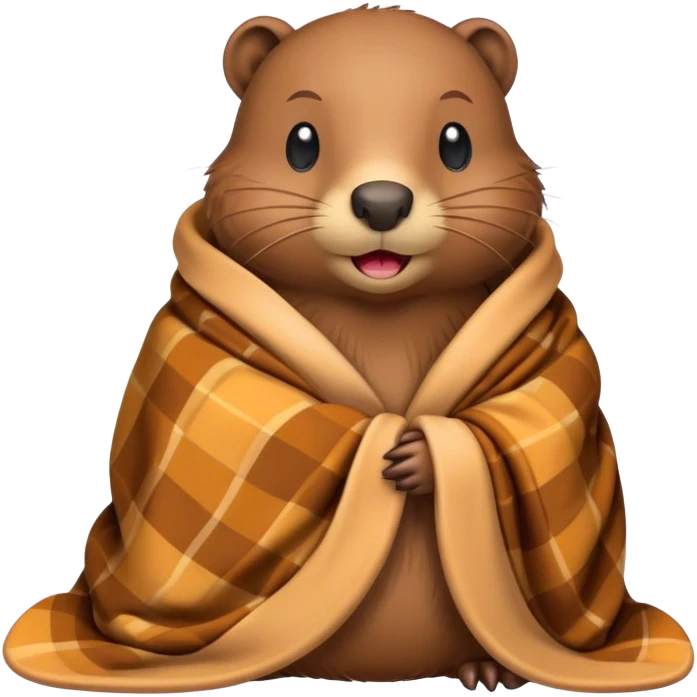 beaver with blanket ￼ emoji